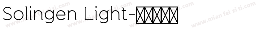 Solingen Light字体转换